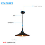 matte-black-trumpet-shaped-pendant-light