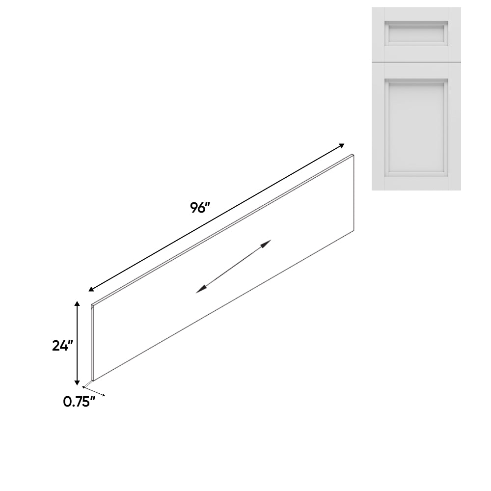 RTA - Havana Blanco - Shelf Board - 24"W x 96"H x 0.75"D - HAB-S2496-3/4