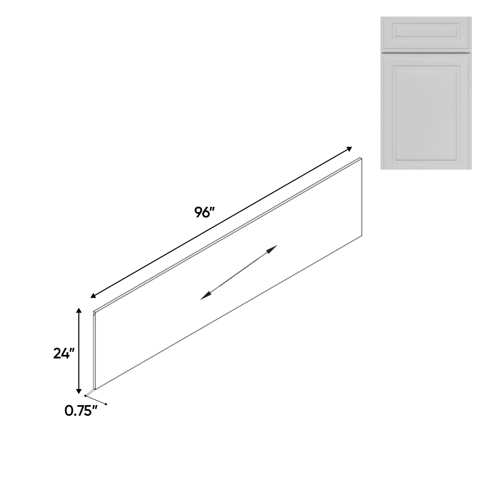 RTA - Elegant Shaker White - Shelf Board - 24"W x 96"H x 0.75"D