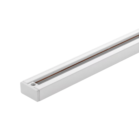 4FT Track Lighting ,Single Circuit 3 - Wire System with End Cap, White Finish with 2438mm Track - BUILDMYPLACE