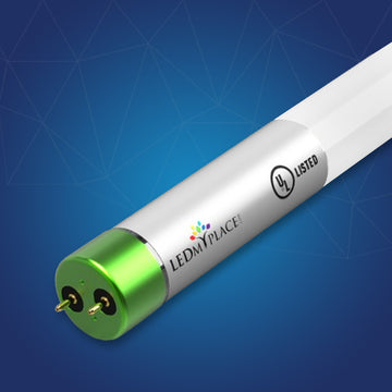 T8 4ft LED Tube/Bulb - Glass 18W 1700 Lumens 4000K Frosted, Single Ended Power - Ballast Bypass