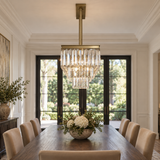 12-Light Pendant Chandelier, E12 Base, 60W Max Per Socket, 17.5-Inch Depth