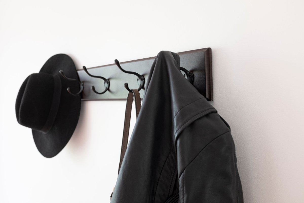 5 Hat and Coat Hook Rail 28 Inch Long - Hickory Hardware - BUILDMYPLACE