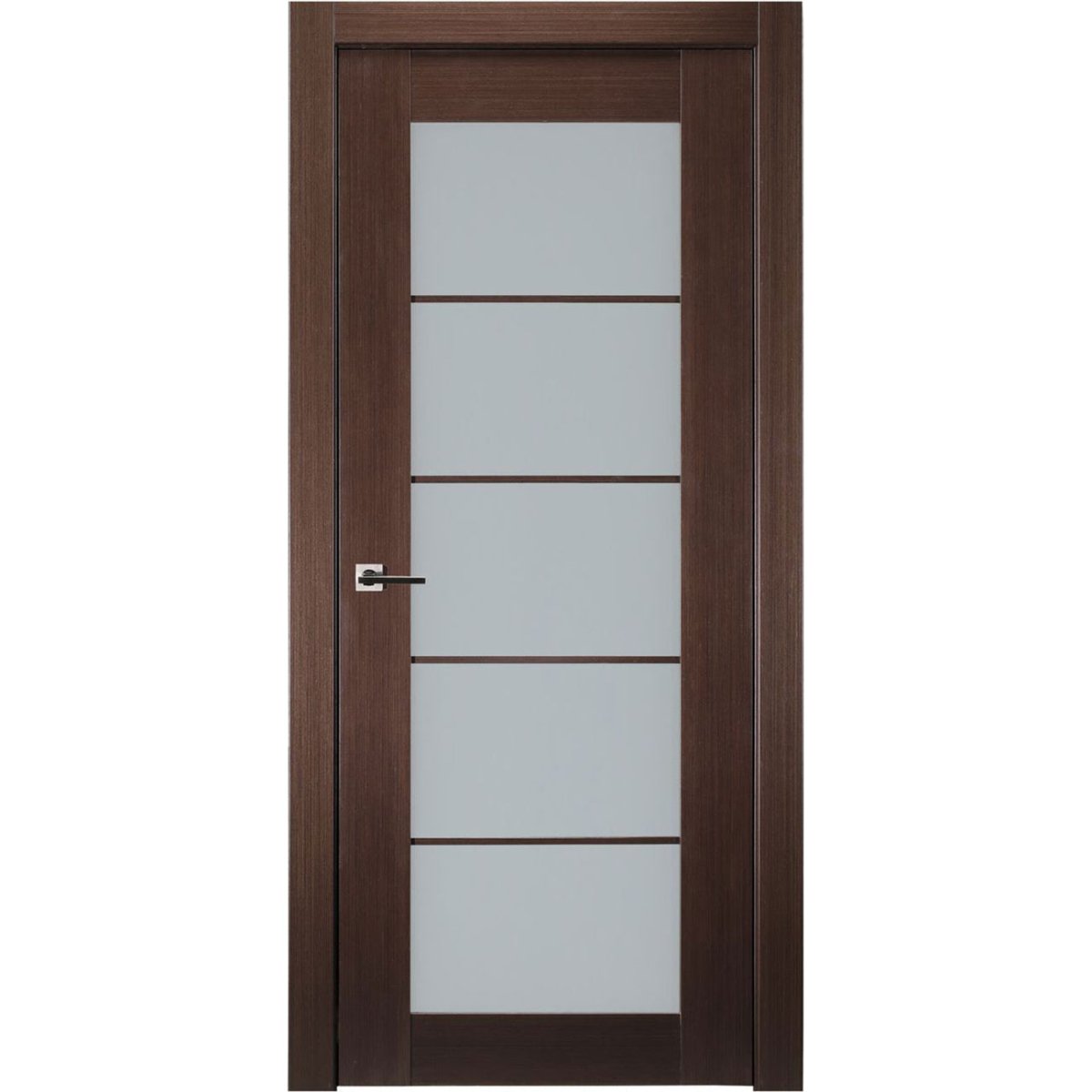 5 Lite French Interior Door in Wenge Finish - BUILDMYPLACE