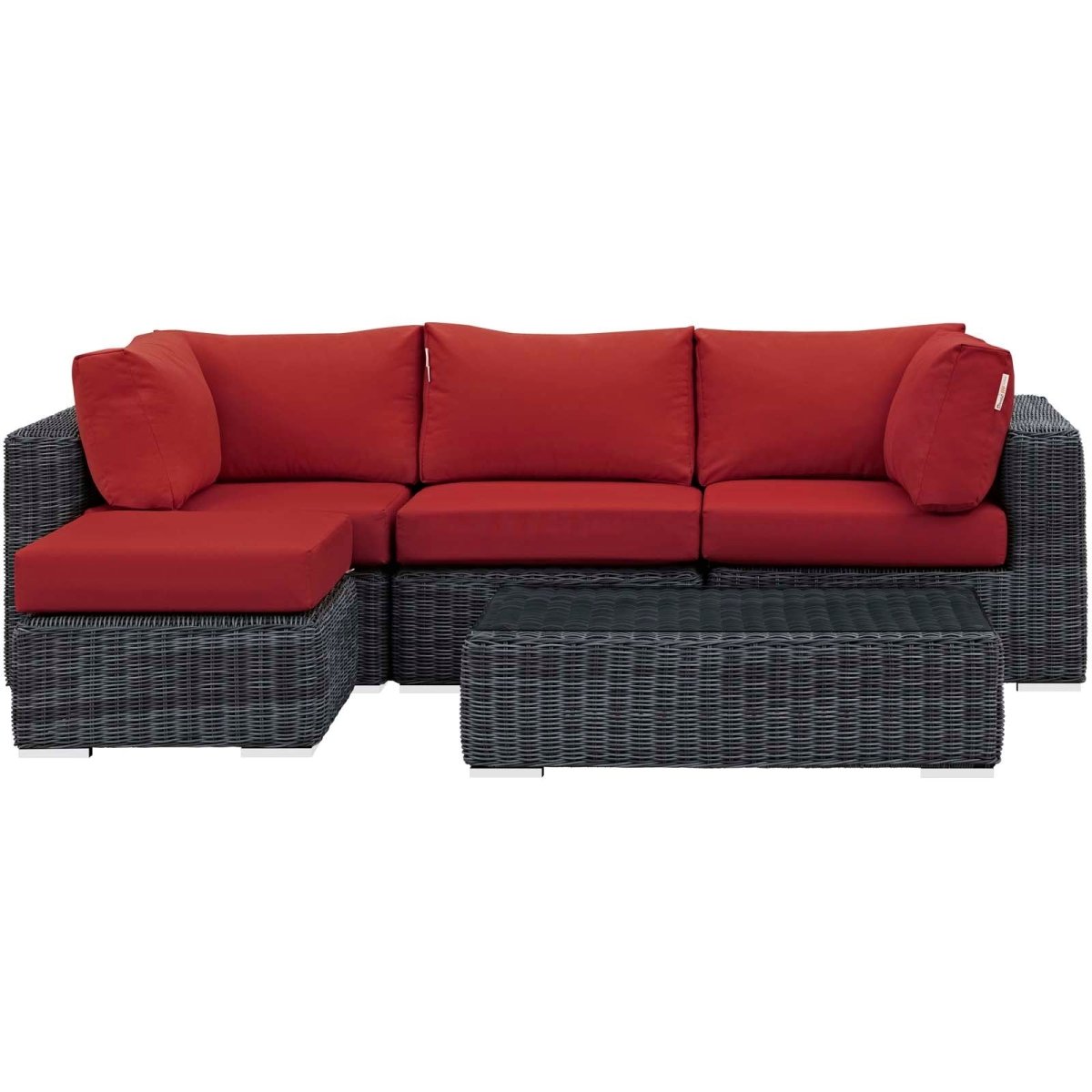 5 Piece Summon Outdoor Patio Sectional Set - BUILDMYPLACE