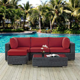 5 Piece Summon Outdoor Patio Sectional Set - BUILDMYPLACE