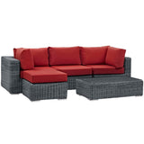 5 Piece Summon Outdoor Patio Sectional Set - BUILDMYPLACE