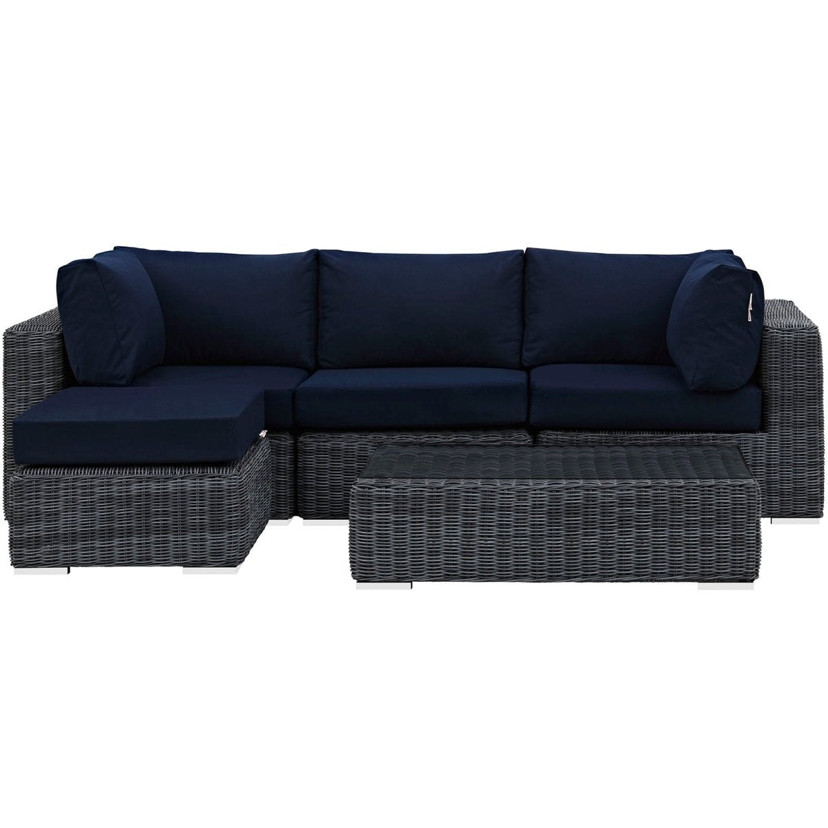 5 Piece Summon Outdoor Patio Sectional Set - BUILDMYPLACE