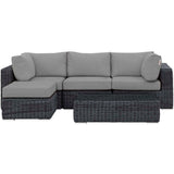 5 Piece Summon Outdoor Patio Sectional Set - BUILDMYPLACE