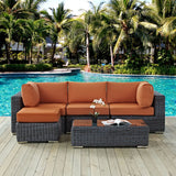 5 Piece Summon Outdoor Patio Sectional Set - BUILDMYPLACE