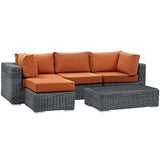 5 Piece Summon Outdoor Patio Sectional Set - BUILDMYPLACE