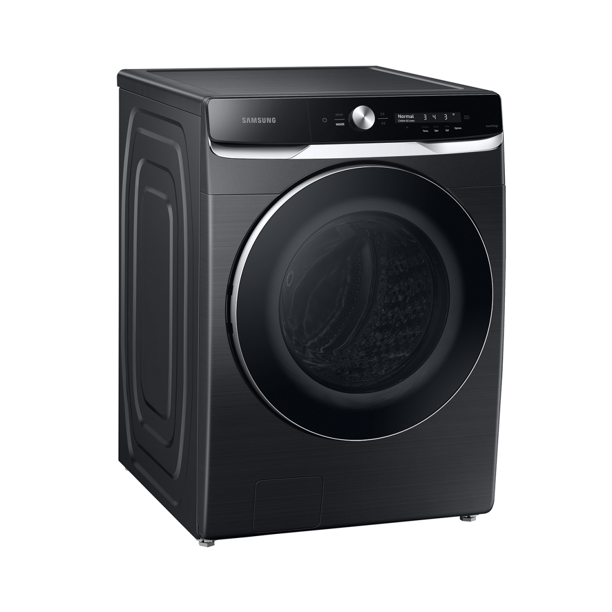 5.0 cu. ft. Extra - Large Capacity Smart Dial Front Load Washer with OptiWash in Brushed Black - BUILDMYPLACE