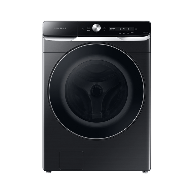 5.0 cu. ft. Extra - Large Capacity Smart Dial Front Load Washer with OptiWash in Brushed Black - BUILDMYPLACE