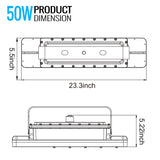 50 Watt 2FT LED Explosion Proof Linear Light, I Series, Dimmable, 5000K, 5400LM, AC100 - 277V, IP66, Hazardous Location Lighting Fixtures - BUILDMYPLACE