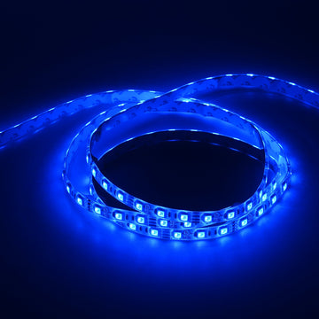 Outdoor Waterproof RGB LED Strip Lights, IP65 16.4ft Dimmable, 12V, SMD 5050 w/ DC Connector+ Direct Plug-In LED Power Supply 36W/100-240V AC/12V/3A + RGB Controller