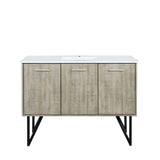 Lancy 48 in. Rustic Acacia  Freestanding Bathroom Vanity with White Quartz Top, and White Square Sink