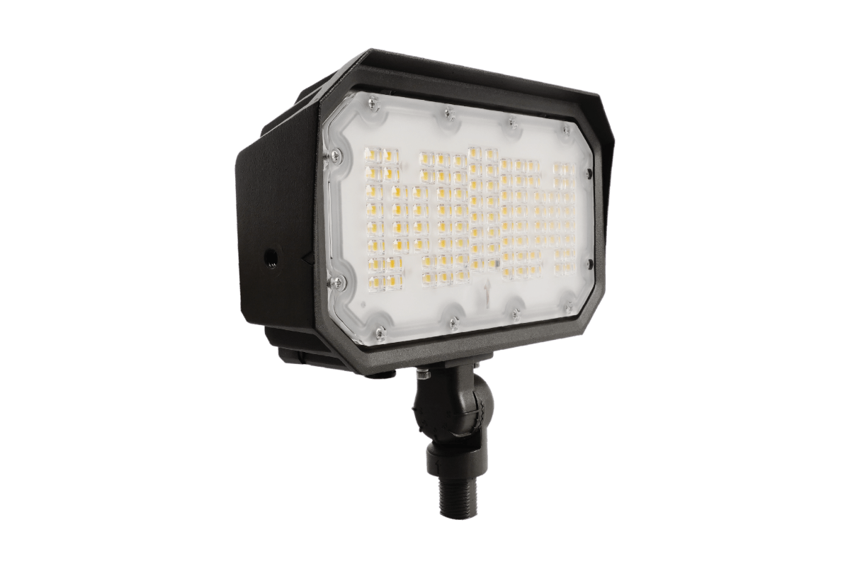 50W/40W/30W LED Flood Light Outdoor 4000K/5000K/5700K CCT Changeable, Knuckle Mount, UL & DLC 5.1 Premium, Bronze, IP65, For Gardens, Court, Lawn, Patio as well as LED Security Light - BUILDMYPLACE