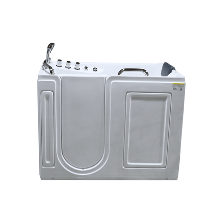 53 x 27 in. Acrylic Soaking Walk - in Whirlpool Bathtub with Left Side Door and Side Drain - BUILDMYPLACE