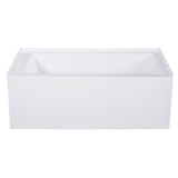 54 In. Acrylic Alcove Bathtub in White - cUPC/UPC Certified - BUILDMYPLACE