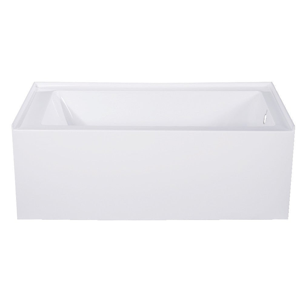 54 In. Acrylic Alcove Bathtub in White - cUPC/UPC Certified - BUILDMYPLACE