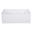 54 In. Acrylic Alcove Bathtub in White - cUPC/UPC Certified - BUILDMYPLACE