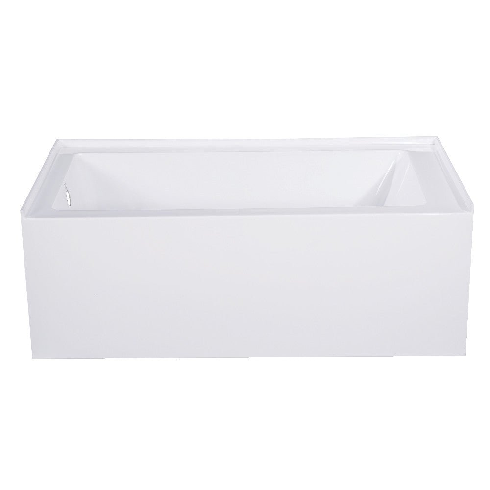 54 In. Acrylic Alcove Bathtub in White - cUPC/UPC Certified - BUILDMYPLACE