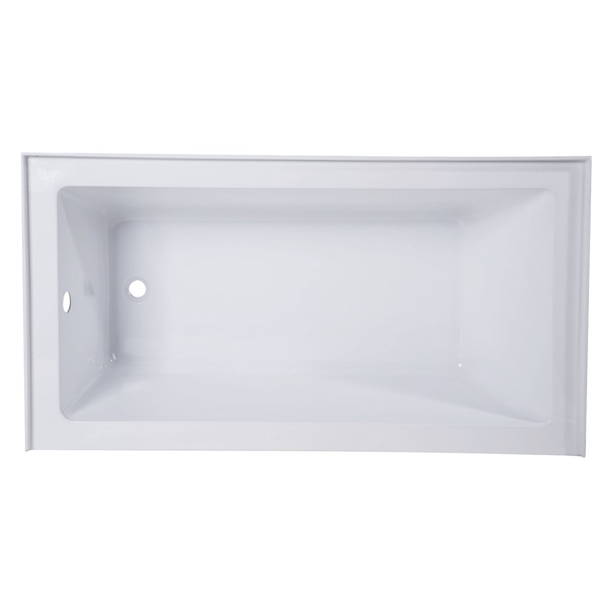 54 In. Acrylic Alcove Bathtub in White - cUPC/UPC Certified - BUILDMYPLACE