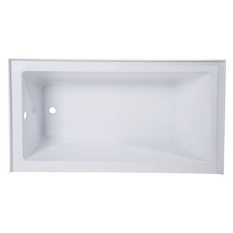 54 In. Acrylic Alcove Bathtub in White - cUPC/UPC Certified - BUILDMYPLACE