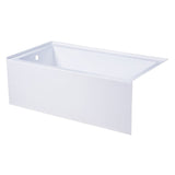 54 In. Acrylic Alcove Bathtub in White - cUPC/UPC Certified - BUILDMYPLACE