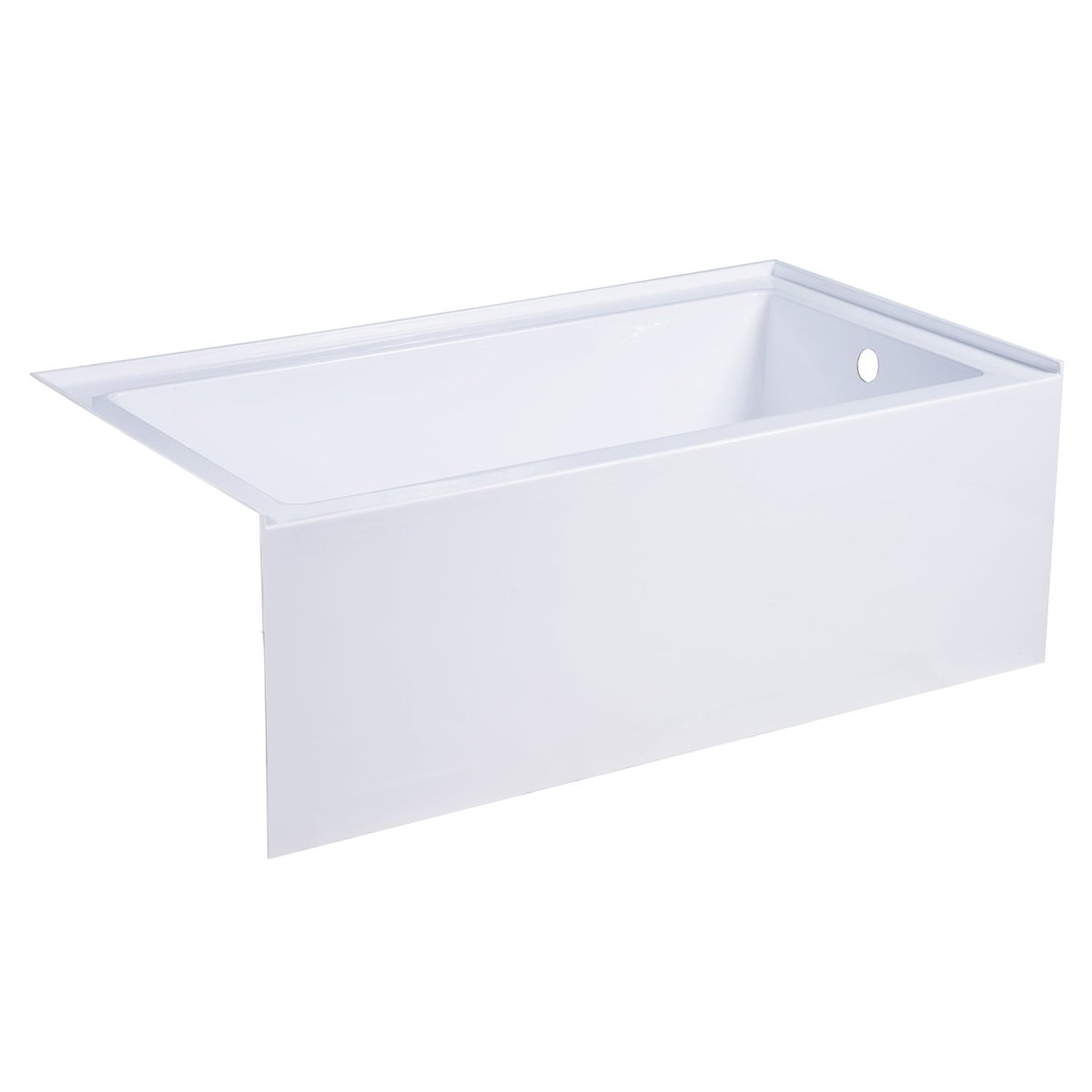 54 In. Acrylic Alcove Bathtub in White - cUPC/UPC Certified - BUILDMYPLACE