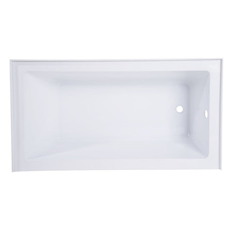 54 In. Acrylic Alcove Bathtub in White - cUPC/UPC Certified - BUILDMYPLACE