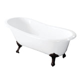 54 - Inch Cast Iron Slipper Clawfoot Tub - BUILDMYPLACE