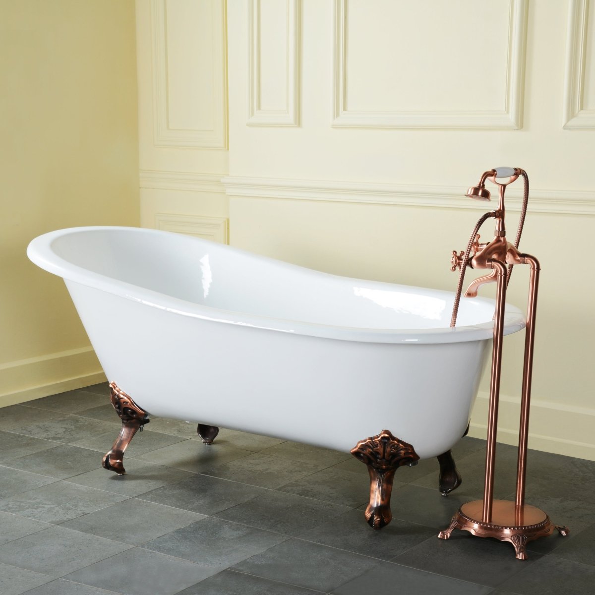 54 - Inch Cast Iron Slipper Clawfoot Tub - BUILDMYPLACE