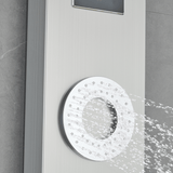 55 In. 5 - Jet Stainless Steel Shower Panel System With Fixed LED Rainfall Shower Head, LED Temperature Display & Handheld Shower, Self - Cleaning & Jet Massage Feature - BUILDMYPLACE