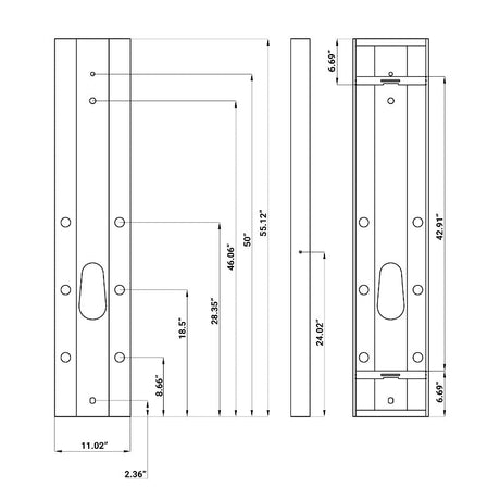 55 in. 6 - Jet Stainless Steel Bamboo Wood Shower Panel System With Adjustable Round Rainfall Showerhead, Handheld Shower & Tub Spout, Self - Cleaning & Jet Massage Feature - BUILDMYPLACE