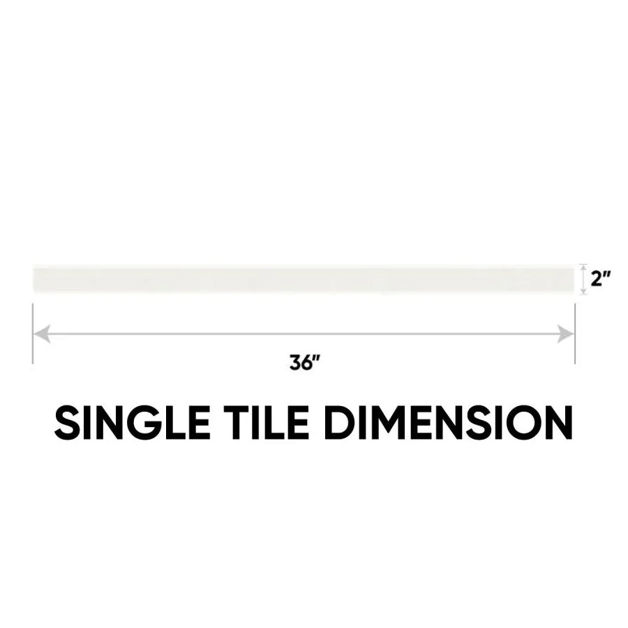 2 x 36 in. Marmiline Snow Polished Engineered Stone Threshold