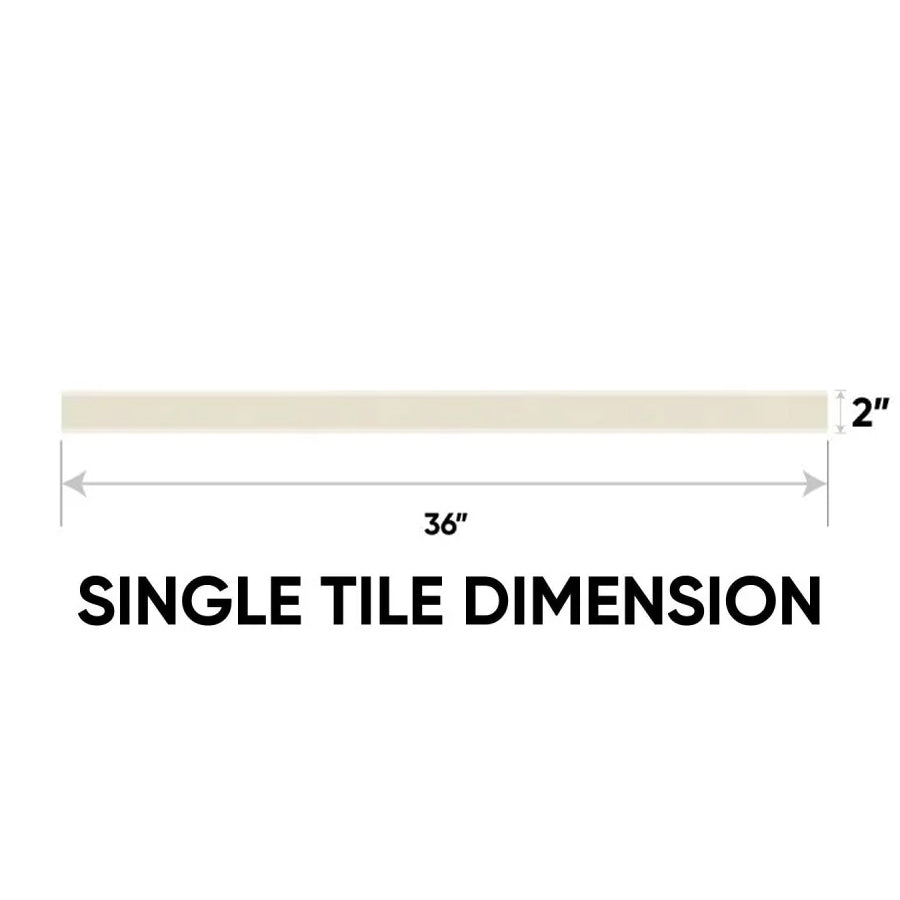 2 x 36 in. Marmiline Ivory Polished Engineered Stone Threshold