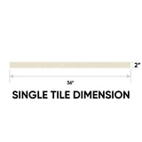 2 x 36 in. Marmiline Ivory Polished Engineered Stone Threshold