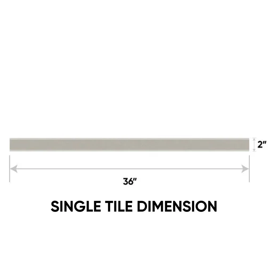 2 x 36 in. Marmiline Ash Polished Engineered Stone Threshold