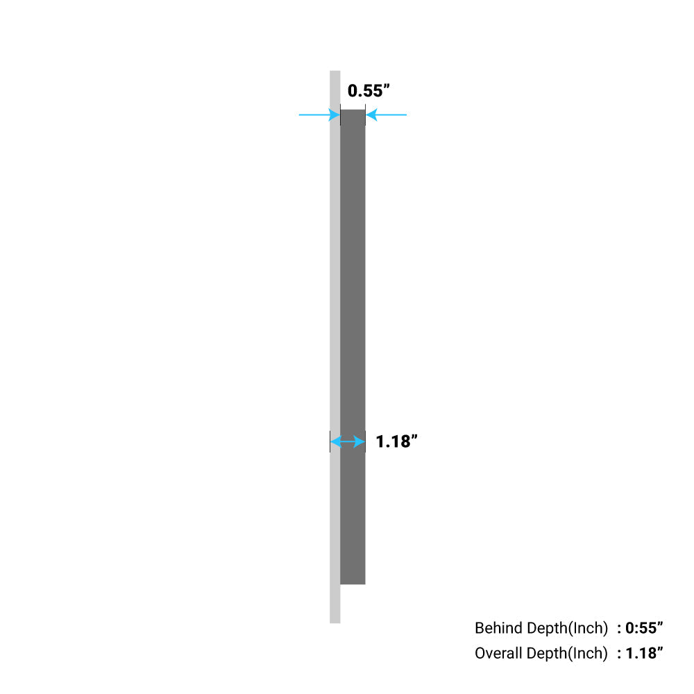 55.1 in. X 25.6 in. Backlit/Frontlit LED Lighted Bathroom Vanity Mirror with Pivoting Side Mirrors, Thin Plexiglass Edge, Anti Fog, Adjustable 3 - Color Temperature & Remembrance, Makeup Mirror, Touch Button, CRI 90+, Titan Style - BUILDMYPLACE