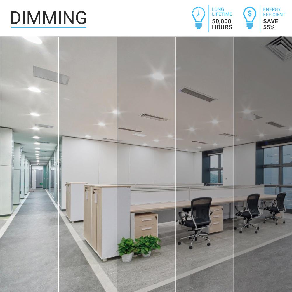 5"/6" LED Recessed Lighting, 15W, Triac Dimming, Round Surface Mount Disk Light, ETL & Energy Star Listed - For Family Rooms, Kitchens, Hallways, and Basements - BUILDMYPLACE