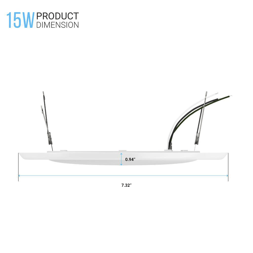 5"/6" LED Recessed Lighting, 15W, Triac Dimming, Round Surface Mount Disk Light, ETL & Energy Star Listed - For Family Rooms, Kitchens, Hallways, and Basements - BUILDMYPLACE