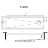 57 - inch Workstation Two - Tiered Ledge Kitchen Sink Undermount 16 Gauge Stainless Steel - BUILDMYPLACE