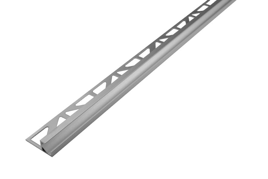 SQUARELINE LED Basic Edging Profile 11/32 in - Silver - Aluminum - Tile Edge Trim - by Dural
