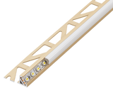 SQUARELINE LED Basic Edging Profile 11/32 in - Champagne - Aluminum - Tile Edge Trim - by Dural