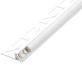 SQUARELINE LED Basic Edging Profile 11/32 in - White - Aluminum - Tile Edge Trim - by Dural