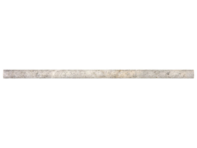 5/8 X 12 In Silver Ash Honed Travertine Pencil - BUILDMYPLACE