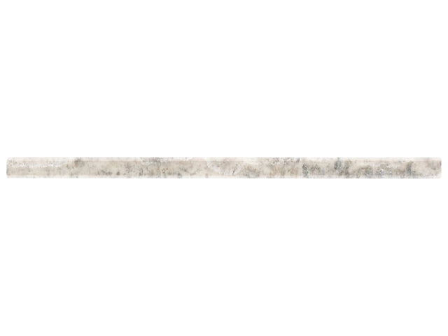 5/8 X 12 In Silver Ash Honed Veincut Travertine Pencil - BUILDMYPLACE