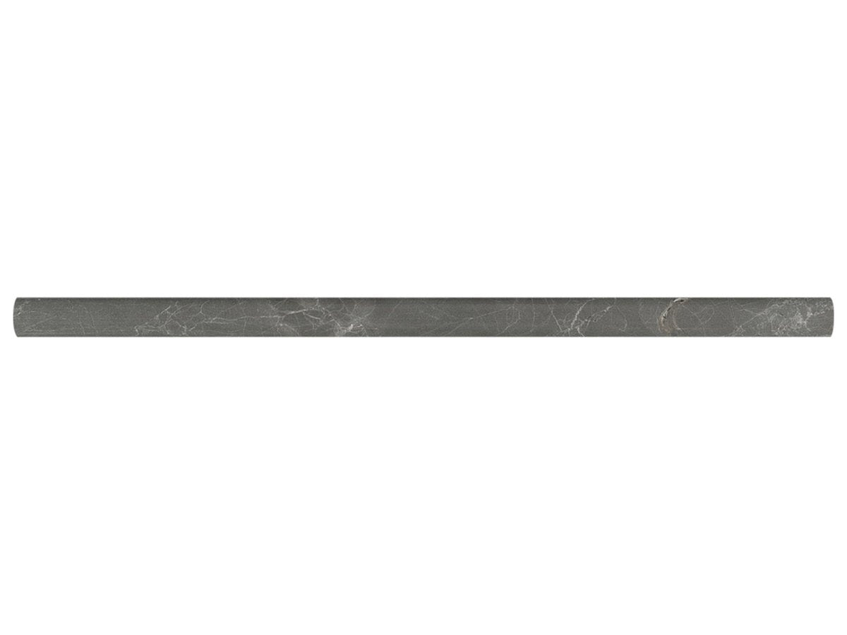 5/8 X 12 In Stark Carbon Polished Marble Pencil - BUILDMYPLACE