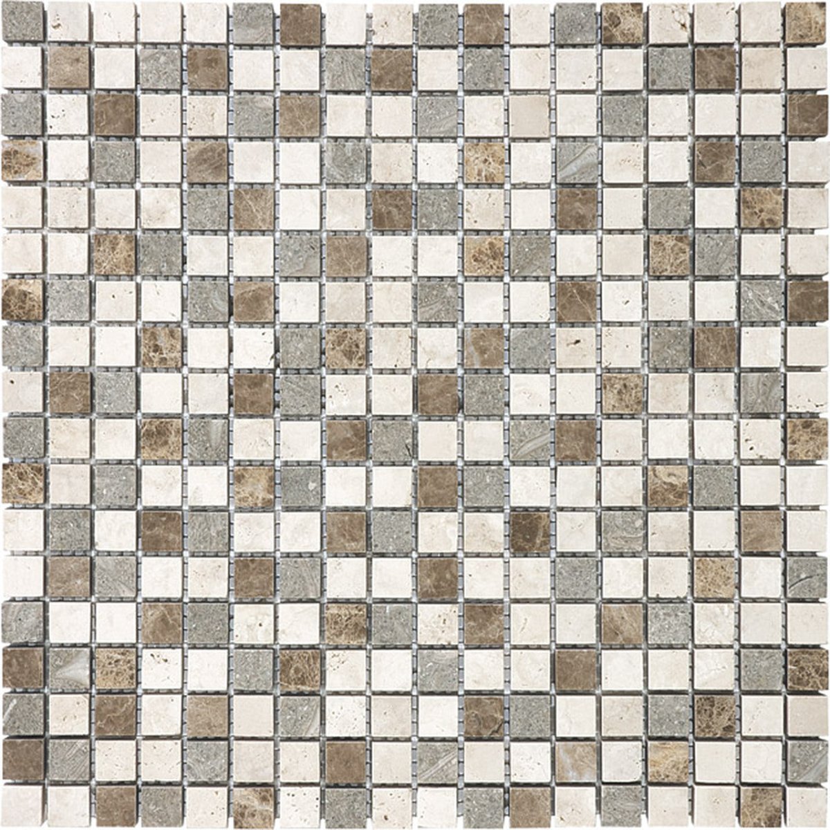 5/8 X 5/8 In Bliss Multi Color Countryside Stone Blend Mosaic - BUILDMYPLACE